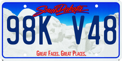 SD license plate 98KV48