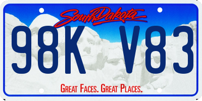 SD license plate 98KV83