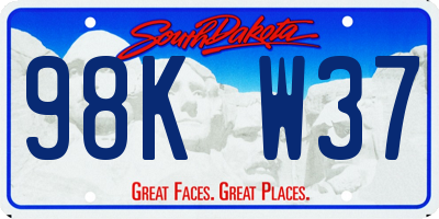 SD license plate 98KW37