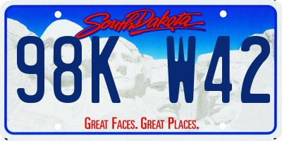 SD license plate 98KW42