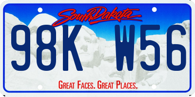 SD license plate 98KW56