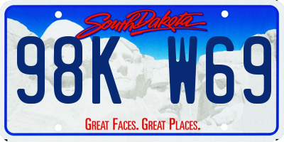 SD license plate 98KW69