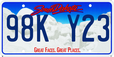SD license plate 98KY23