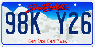 SD license plate 98KY26
