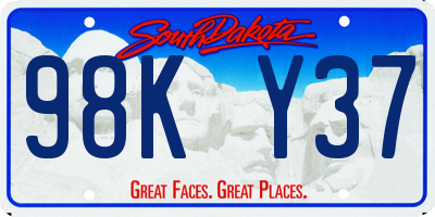 SD license plate 98KY37