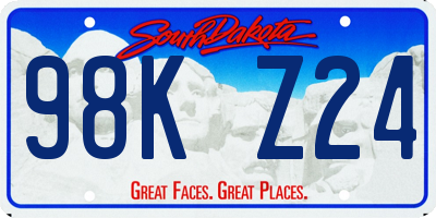 SD license plate 98KZ24