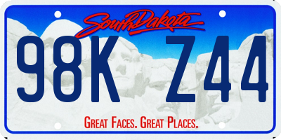 SD license plate 98KZ44