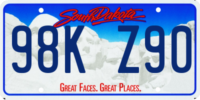 SD license plate 98KZ90