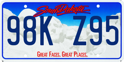 SD license plate 98KZ95