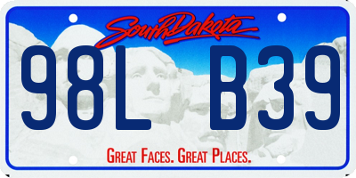 SD license plate 98LB39