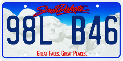 SD license plate 98LB46