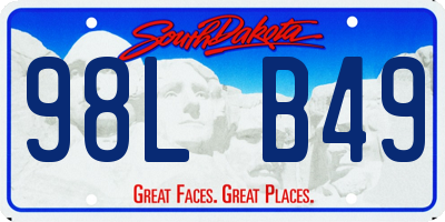 SD license plate 98LB49