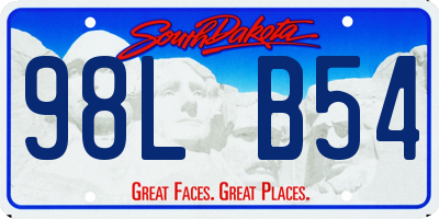 SD license plate 98LB54
