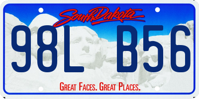 SD license plate 98LB56