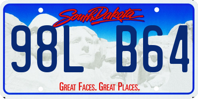 SD license plate 98LB64