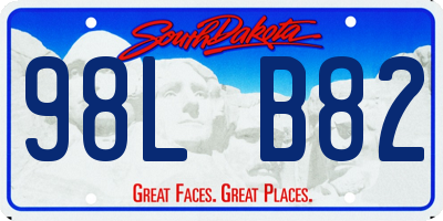 SD license plate 98LB82