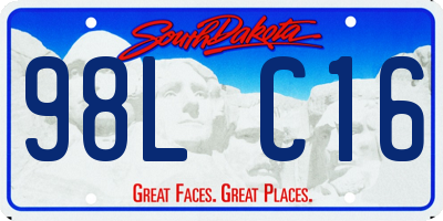 SD license plate 98LC16