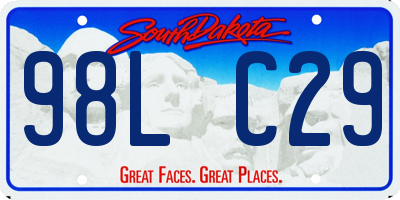 SD license plate 98LC29