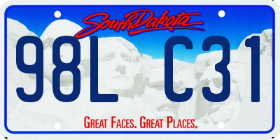 SD license plate 98LC31