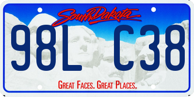 SD license plate 98LC38