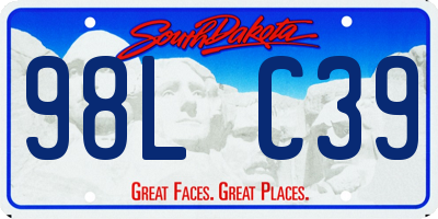 SD license plate 98LC39