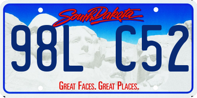 SD license plate 98LC52