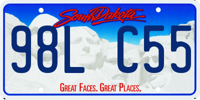 SD license plate 98LC55