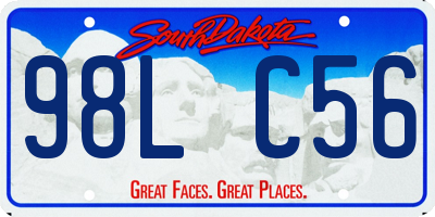 SD license plate 98LC56