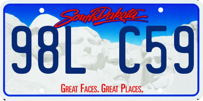 SD license plate 98LC59