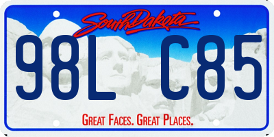 SD license plate 98LC85