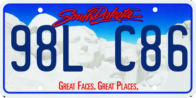 SD license plate 98LC86