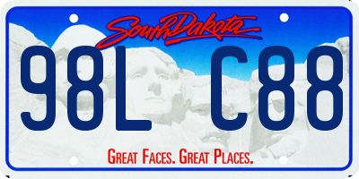 SD license plate 98LC88