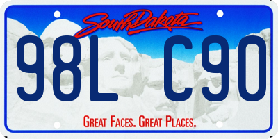 SD license plate 98LC90