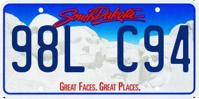 SD license plate 98LC94