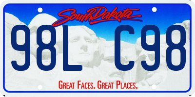 SD license plate 98LC98