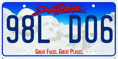 SD license plate 98LD06