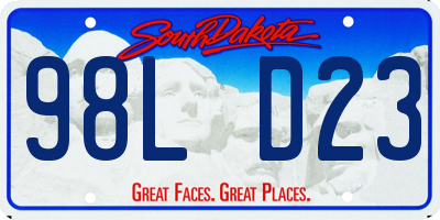 SD license plate 98LD23