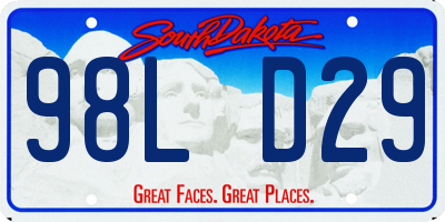 SD license plate 98LD29