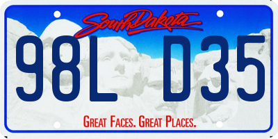 SD license plate 98LD35