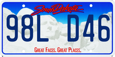 SD license plate 98LD46