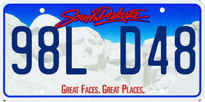 SD license plate 98LD48