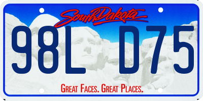 SD license plate 98LD75