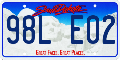 SD license plate 98LE02