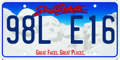 SD license plate 98LE16