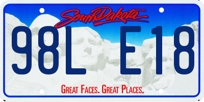 SD license plate 98LE18