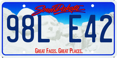 SD license plate 98LE42