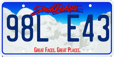 SD license plate 98LE43