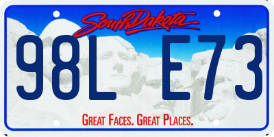 SD license plate 98LE73