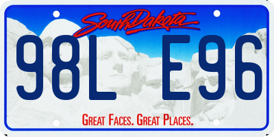 SD license plate 98LE96