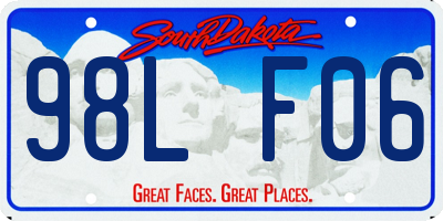 SD license plate 98LF06